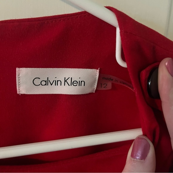 Calvin Klein red dress size 12 - Picture 3 of 7